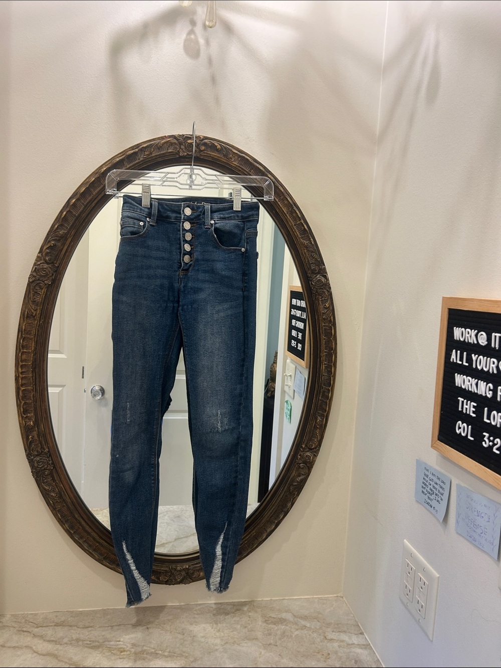Indigo Rein High-Rise Button-Fly Skinny Jeans - Dark Blue